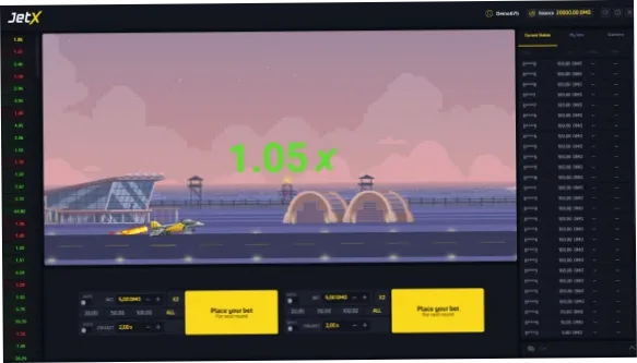 JetX crash game gameplay screenshot