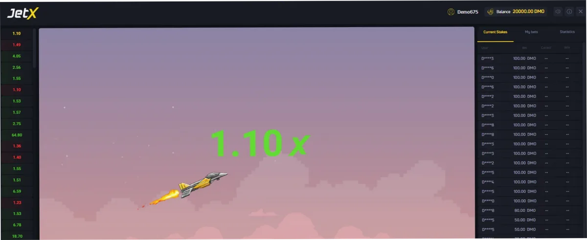 JetX betting interface how to play